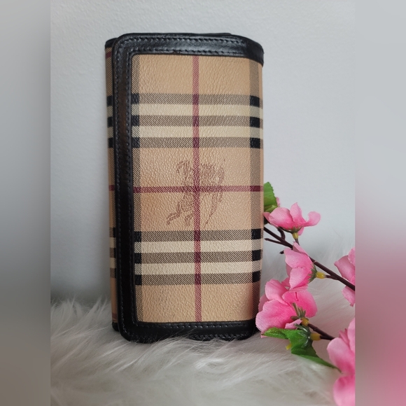 Burberry Beige/Brown Haymarket Check Coated Canvas and leather Wallet - Picture 4 of 11